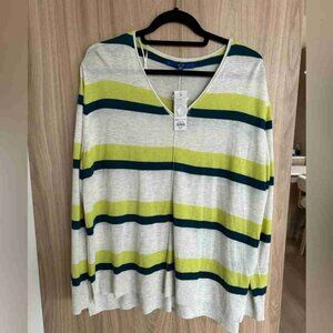 Striped V-Neck Sweater